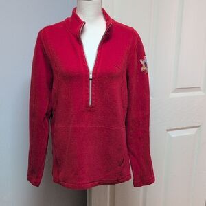 Tommy Bahama Maui Jim Maui Invitational Red Quarter-Zip Pullover Size L